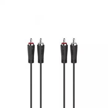 Hama 00205093 Cable de audio 5 m 2 x RCA negro
