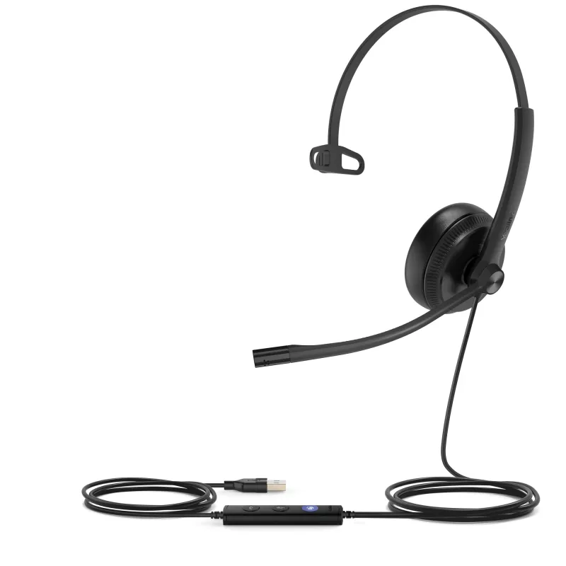 Yealink UH34 Mono Teams auricular, con cable, oficina/callcenter, 20 - 20000 Hz, 88 g, auricular, negro