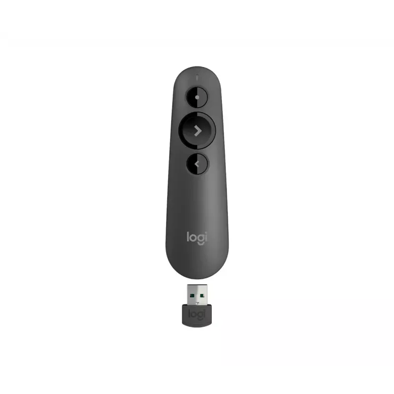 Presentador inalámbrico Logitech R500s Bluetooth RF Graphite Puntero láser