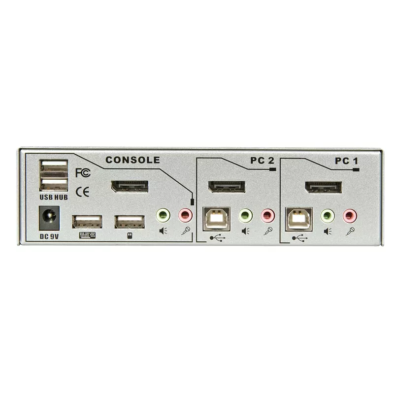 Lindy 2 Port KVM Switch Pro USB 2.0, DisplayPort 1.2 con TTU