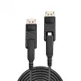 Lindy 100m Cable híbrido de fibra óptica Mini DisplayPort 1.4 con conectores DP desmontables