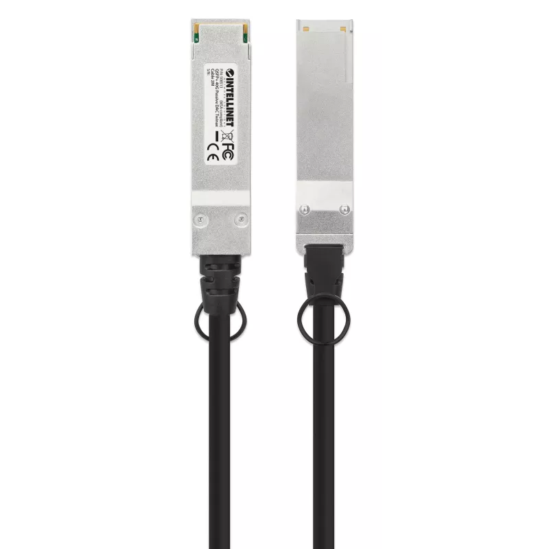 Intellinet cable Twinax de cobre Direct Attach pasivo QSFP+ 40G de 2 m 30AWG compatible con MSA QSFP-H40G-CU2M
