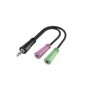 Hama 00200352 cable de audio 0,15 m 3,5 mm 2 x 3,5 mm negro
