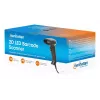 Manhattan Lector de códigos de barras 2D LED de mano 153997, USB-A, alcance de lectura 320 mm, cable de 1,4 m, negro
