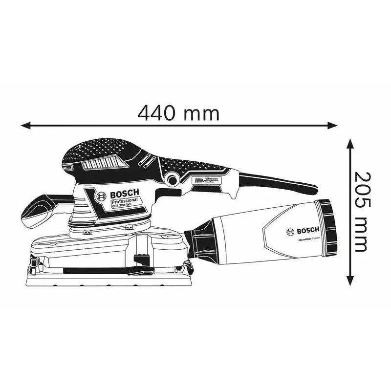 Bosch 0 601 292 901 lijadora excéntrica portátil 11000 rpm 22000 rpm