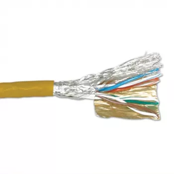 Cable de parcheo ACT CAT6 S/FTP PVC Litze Amarillo 305 m