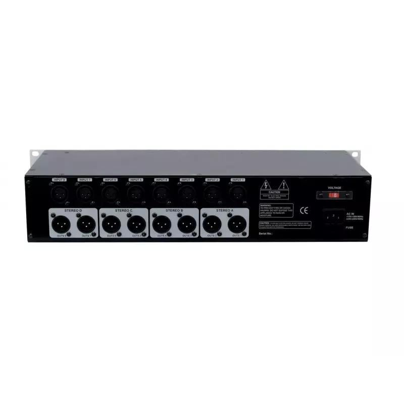Mezclador Omnitronic MZD-88 8 canales 20 - 20000 Hz plateado