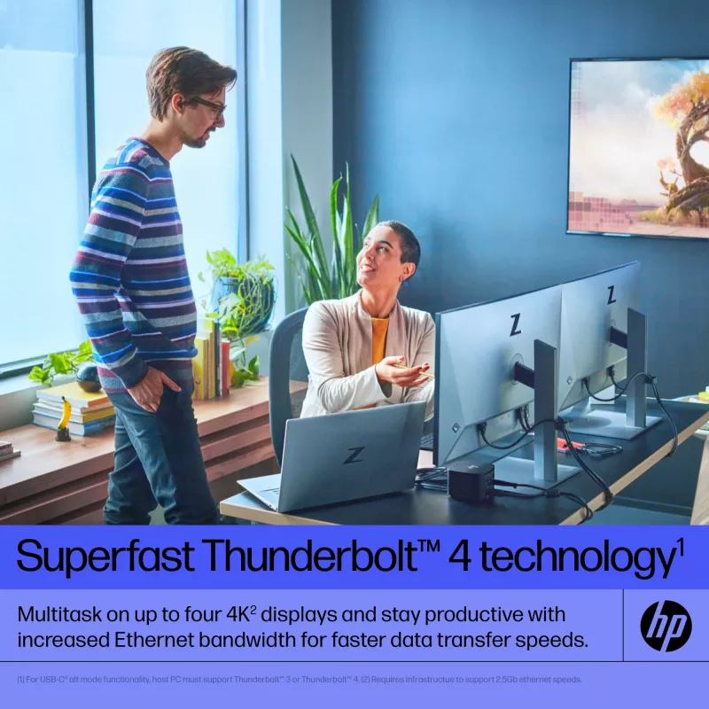 HP Thunderbolt Dock 280W G4 base de acoplamiento con cable Thunderbolt 4 negro