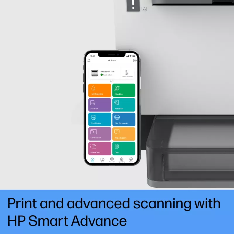 HP LaserJet Tank 2604dw Impresora multifunción inalámbrica en blanco y negro, copiadora, escáner; dúplex