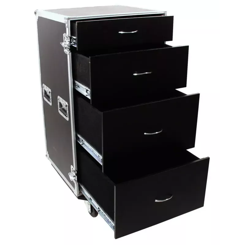 Flightcase Roadinger 30126432 contrachapado negro plata 64,5 kg