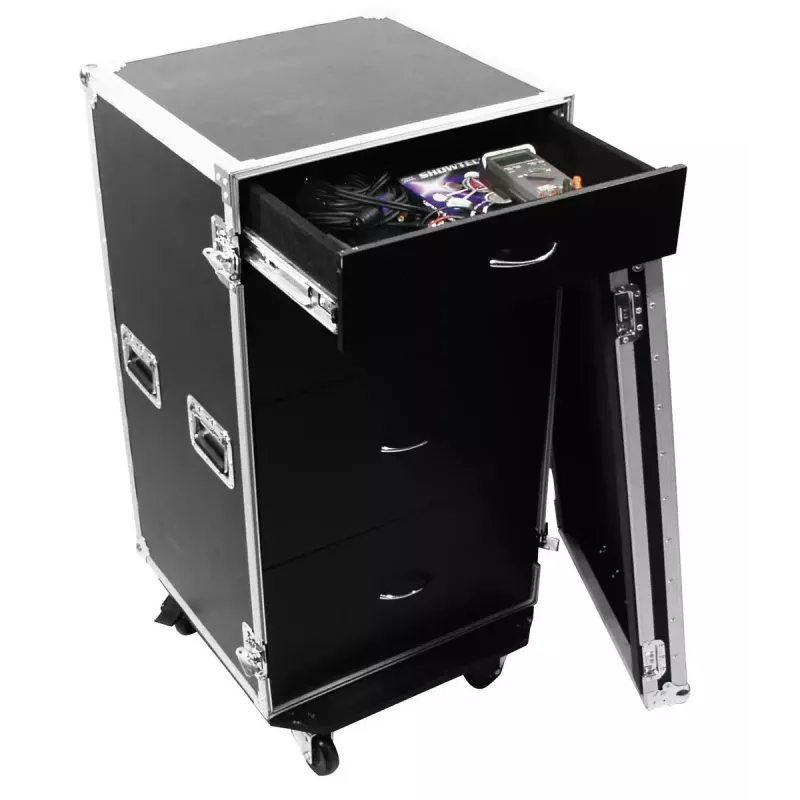 Flightcase Roadinger 30126432 contrachapado negro plata 64,5 kg