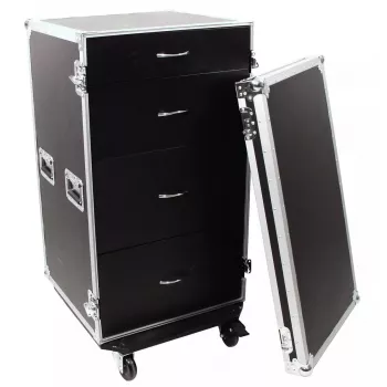 Flightcase Roadinger 30126432 contrachapado negro plata 64,5 kg