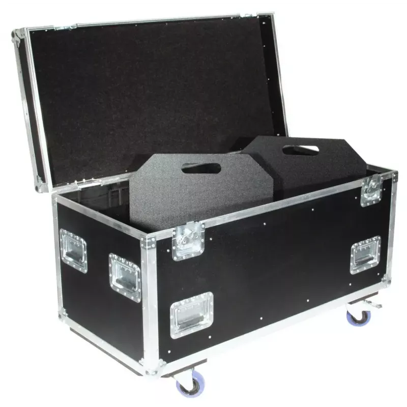 Flightcase Roadinger 30126410 contrachapado negro plata 46,5 kg