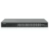 Intellinet switch Gigabit Ethernet PoE+ de 24 puertos gestionado por web con 4 puertos Gigabit Combo Base-T/SFP, conforme a IEEE 802.3at/af Power over Ethernet (PoE+/PoE), 370 W, Endspan, montaje en rack de 19