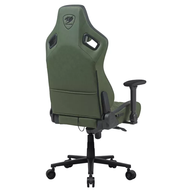 Silla gaming universal Cougar DEFENSOR S ARMY verde F — asiento acolchado, 150 kg máx., ancho 760 × fondo 690 mm, alto 129,5–137 cm