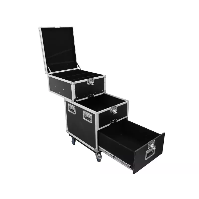 Flightcase Roadinger 30126430 contrachapado 38 kg negro plata
