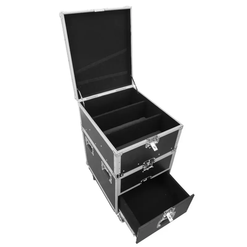Flightcase Roadinger 30126430 contrachapado 38 kg negro plata