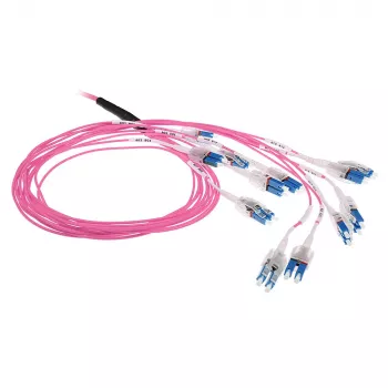 ACT 45 metros Cable de fibra óptica multimodo 50/125 OM4 preensamblado 24F LC Polarity Twist