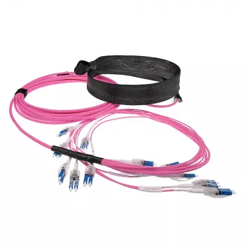 ACT 45 metros Cable de fibra óptica multimodo 50/125 OM4 preensamblado 24F LC Polarity Twist