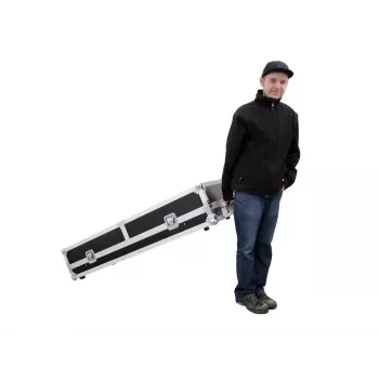 Maletín rígido Roadinger 30124208 para mesa de DJ contrachapado negro plata