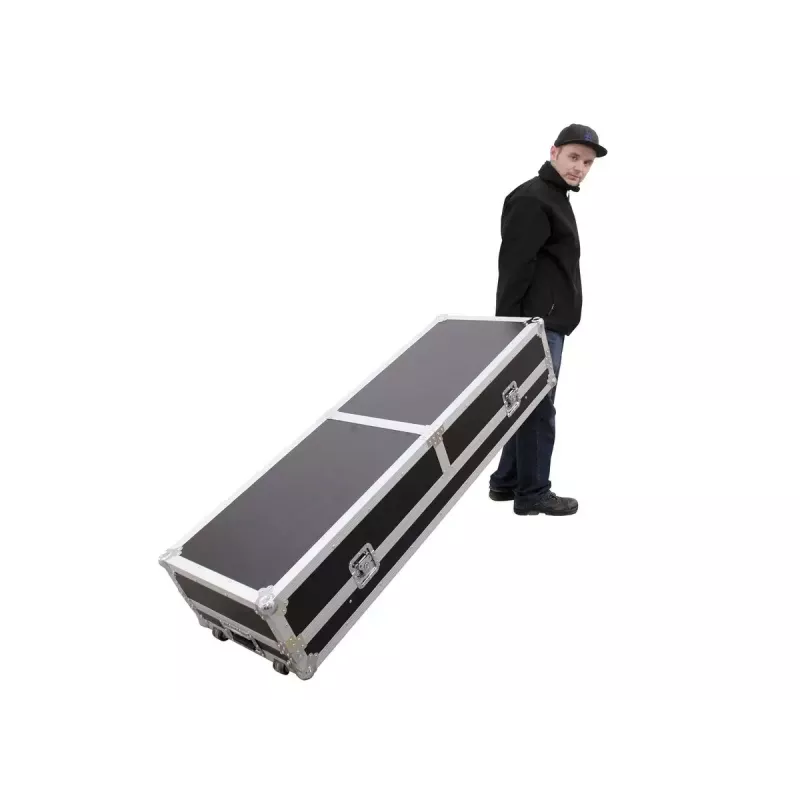 Maletín rígido Roadinger 30124208 para mesa de DJ contrachapado negro plata