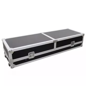 Maletín rígido Roadinger 30124208 para mesa de DJ contrachapado negro plata