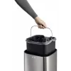 Durable TOUCH 21L Rectangular Acero inoxidable Negro Plata