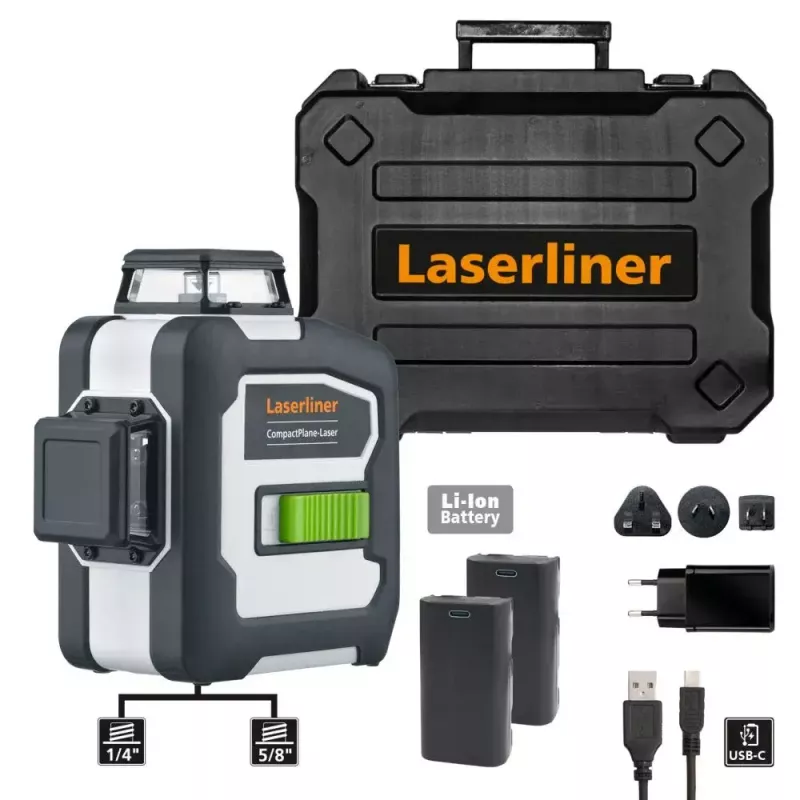 Laserliner CompactPlane 3G Pro láser de líneas cruzadas, 30 m (036.295A)