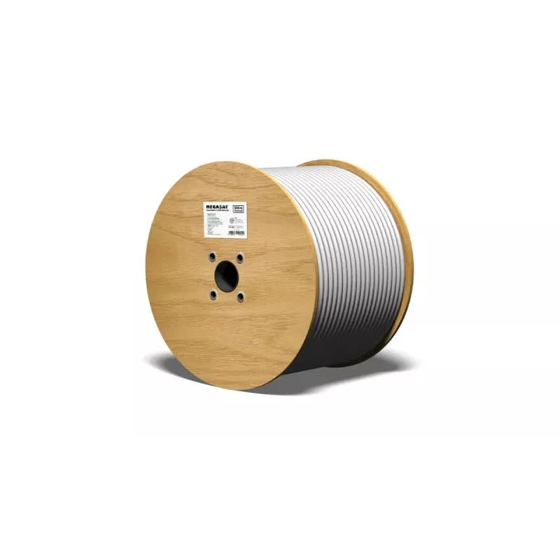 Cable coaxial Megasat 100223 500m blanco 75 Ω