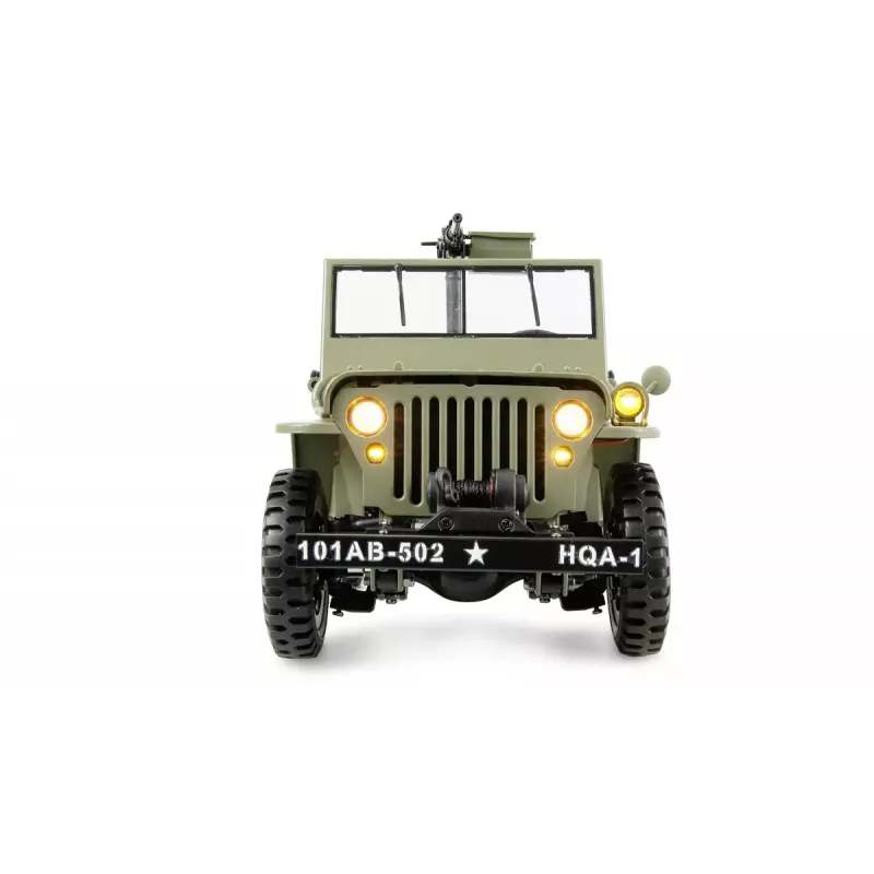 Amewi 22737 Jeep Willys MB Scale Crawler 4WD 1:14 RTR, verde, 14+