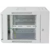 Armario de red Intellinet 19 inch – montaje en pared (brazo pivotante de dos piezas), 15HE, 550 mm de fondo, gris, montado, máx. 30 kg, pivota hacia la parte trasera para acceso con montaje en pared, rack, profundidad útil 425 mm, piezas para montaje en pared no incluidas