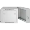 Armario de red Intellinet 19 inch – montaje en pared (brazo pivotante de dos piezas), 15HE, 550 mm de fondo, gris, montado, máx. 30 kg, pivota hacia la parte trasera para acceso con montaje en pared, rack, profundidad útil 425 mm, piezas para montaje en pared no incluidas