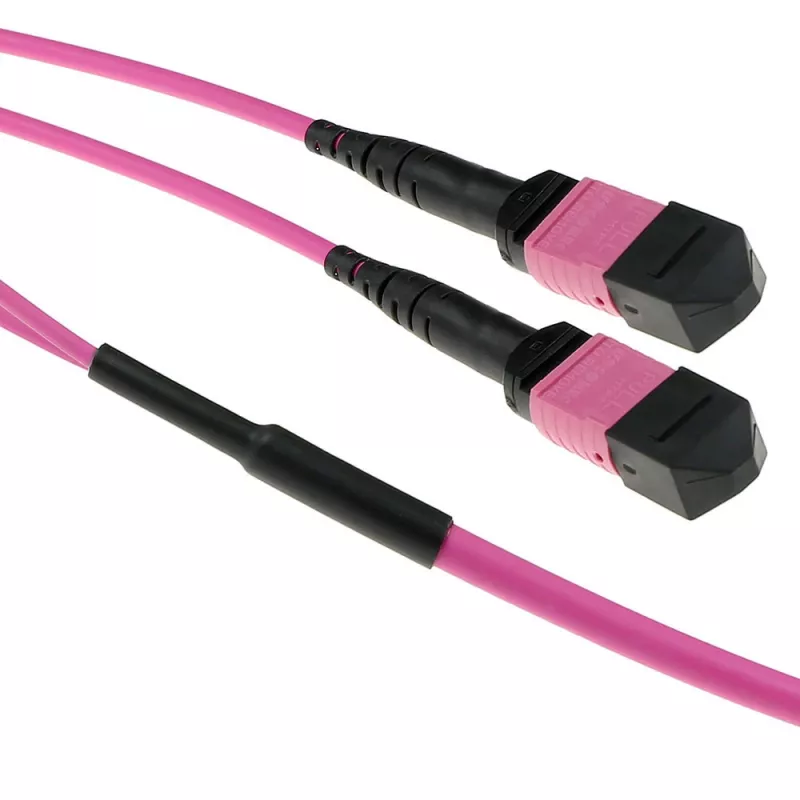 ACT 10 metros cable troncal de fibra óptica multimodo 50/125 OM4(OM3) polaridad A con 2 conectores hembra MTP/MPO en cada extremo