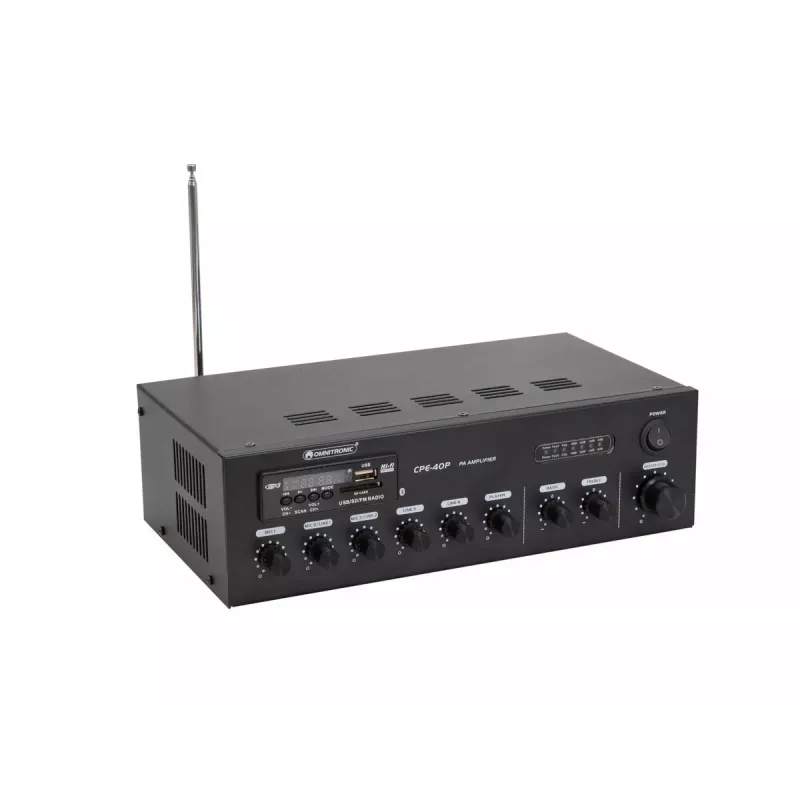 Amplificador de audio Omnitronic 80709605 Performance/escenario negro