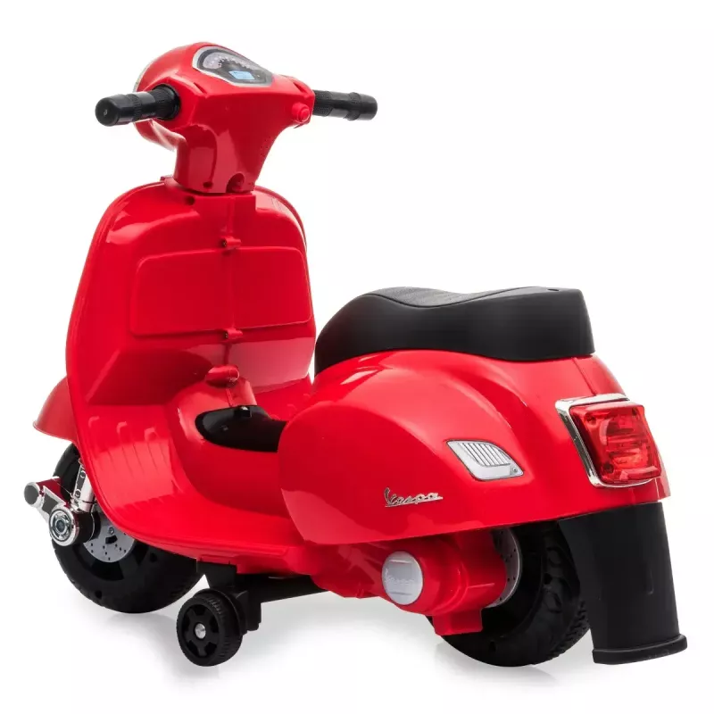 Vehículo eléctrico montable Jamara Vespa Mini Roller – a batería, 4 ruedas, para niños a partir de 1,6 años, luces, colores: negro/rojo