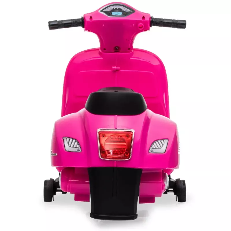 Vehículo eléctrico montable Jamara Vespa Mini Roller, a batería, 4 ruedas, a partir de 1,6 años, luces, negro o rosa