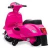 Vehículo eléctrico montable Jamara Vespa Mini Roller, a batería, 4 ruedas, a partir de 1,6 años, luces, negro o rosa