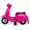 Vehículo eléctrico montable Jamara Vespa Mini Roller, a batería, 4 ruedas, a partir de 1,6 años, luces, negro o rosa