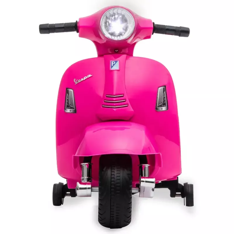 Vehículo eléctrico montable Jamara Vespa Mini Roller, a batería, 4 ruedas, a partir de 1,6 años, luces, negro o rosa