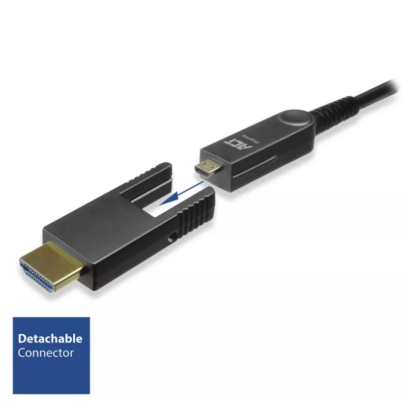 ACT 50 m cable HDMI High Speed 4K óptico activo con conector desmontable v2.0 conector HDMI-A - conector HDMI-A