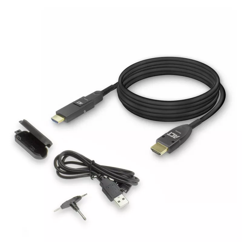 ACT 50 m cable HDMI High Speed 4K óptico activo con conector desmontable v2.0 conector HDMI-A - conector HDMI-A