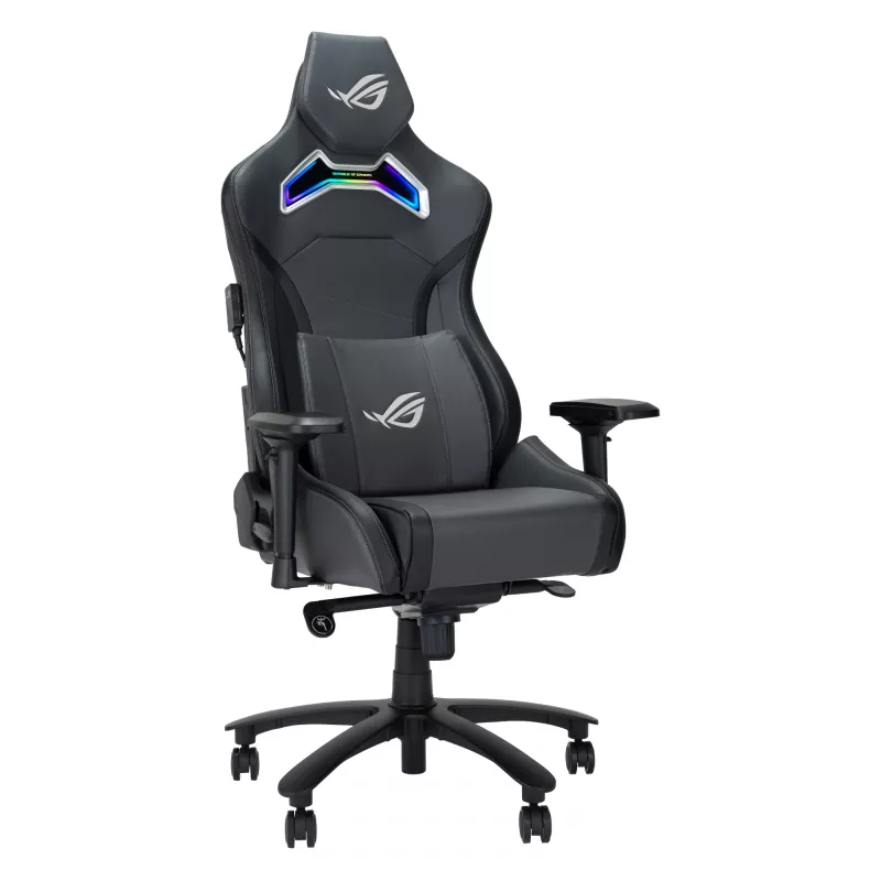 Silla gamer universal ASUS ROG Chariot X asiento acolchado gris