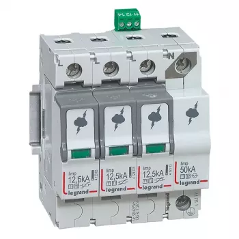 Legrand 412277 SPD protección contra sobretensiones T1+T2 3P+N 12,5kA