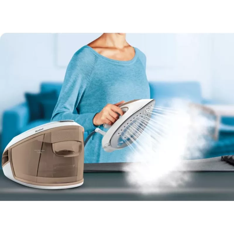 Tefal Express Airglide SV8027 1,8 L suela Durilium Airglide marrón, blanco