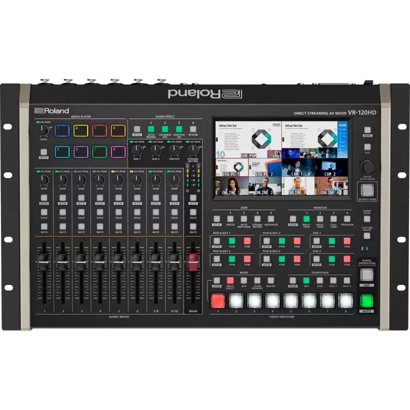 Mezclador de audio Roland VR-120HD 42 canales 24 bits 48 kHz negro