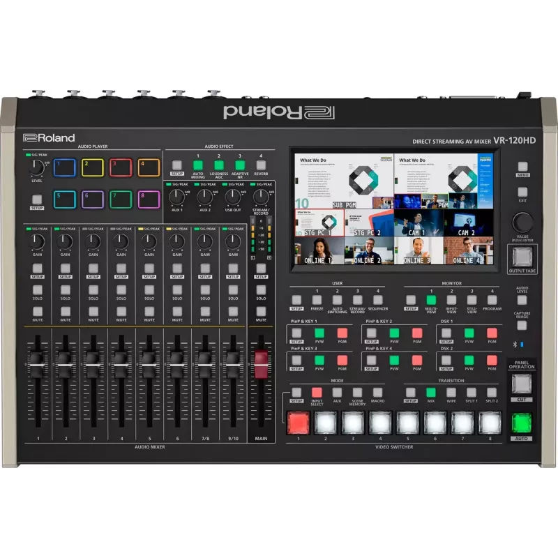 Mezclador de audio Roland VR-120HD 42 canales 24 bits 48 kHz negro