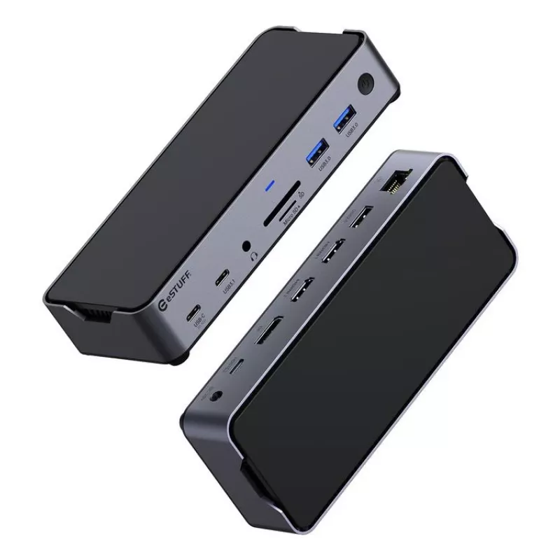 eSTUFF GLB232006 base de acoplamiento USB-C triple