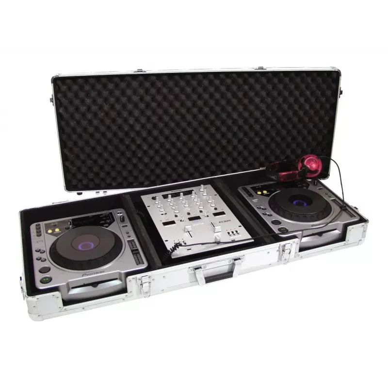 Hardcase Roadinger 30125356 para controlador DJ contrachapado negro plata