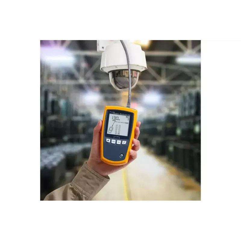 Comprobador PoE Fluke MicroScanner PoE negro azul amarillo RJ-45 RJ-11