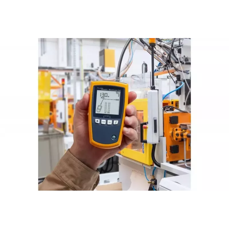 Comprobador PoE Fluke MicroScanner PoE negro azul amarillo RJ-45 RJ-11